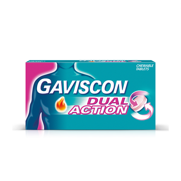 Buy Gaviscon Dual Action Peppermint Chewable Tablets Online At